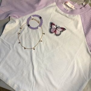 butterfly crop top bundle!